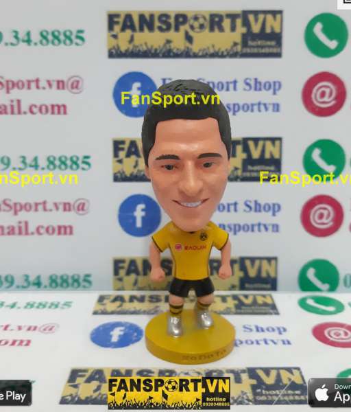 Tượng Robert Lewandowski 9 Dortmund 2013 2014 home yellow kodoto