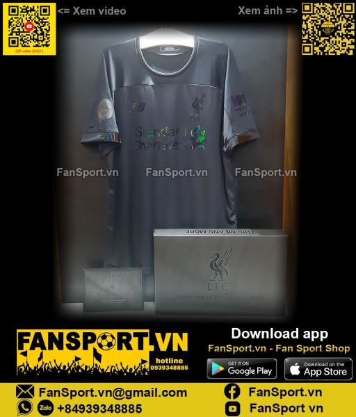 Box Liverpool Premier League Champions 19-20 blackout jersey shirt set