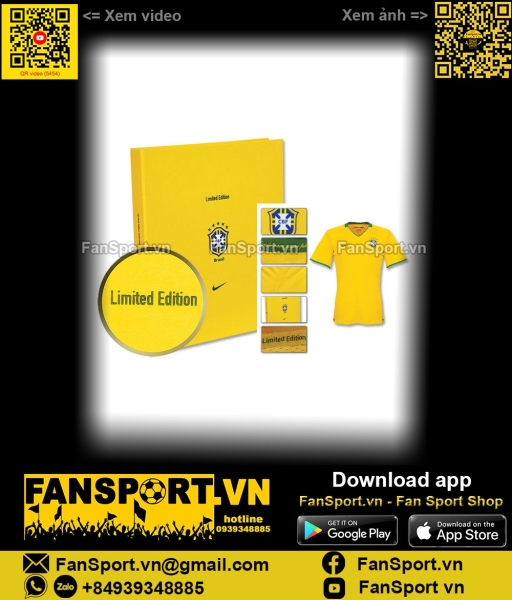 Box áo đấu Brazil 2008 2009 2010 Limited shirt jersey 269976 Nike