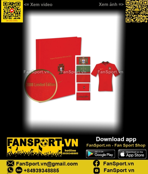 Box áo đấu Portugal European Championships 2008 Limited shirt 269975