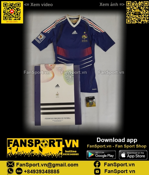 Box France 2009 2010 2011 Adidas Techfit home authentic shirt P41041 L
