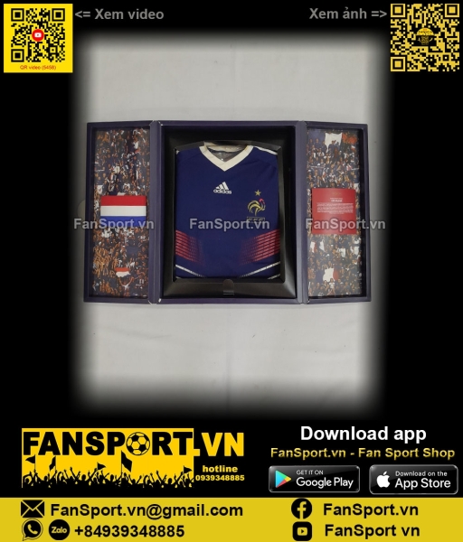Box áo France 2009 2010 2011 Adidas home jersey shirt P41040 Adidas