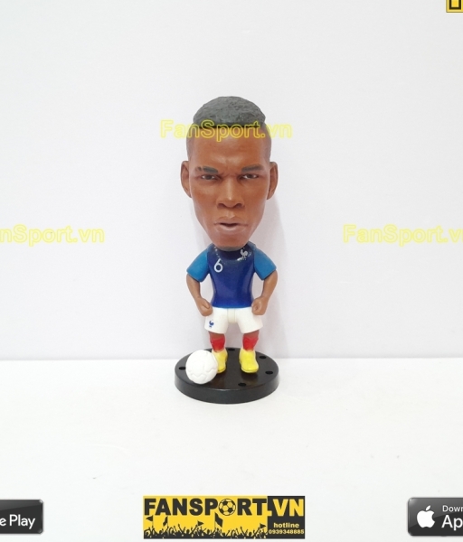 Tuợng Paul Pogba 6 France 2018 2019 2020 home blue soccerwe