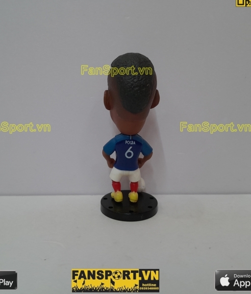 Tuợng Paul Pogba 6 France 2018 2019 2020 home blue soccerwe