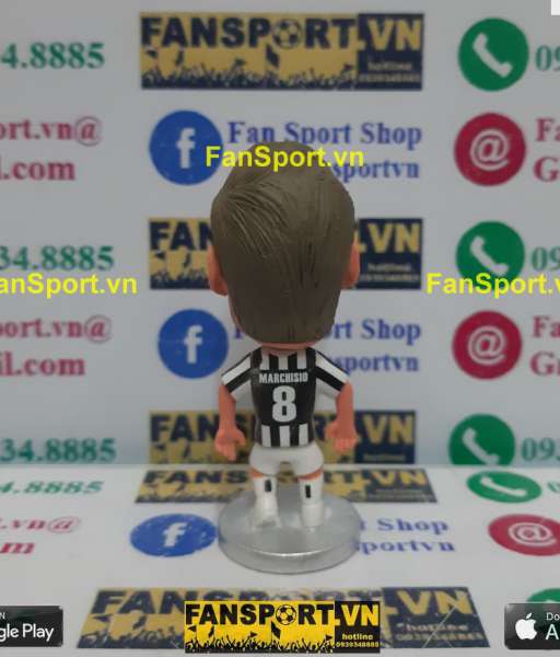 Tượng Claudio Marchisio 8 Juventus 2013 2014 home white black kodoto