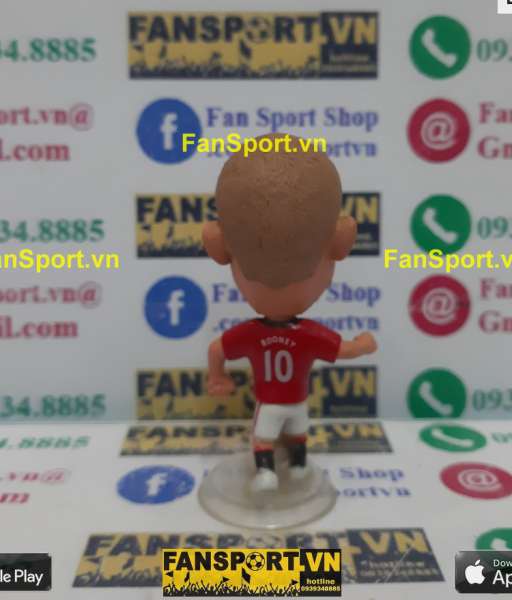 Tượng Wayne Rooney 10 Manchester United 2012-2013 home red kodoto ball