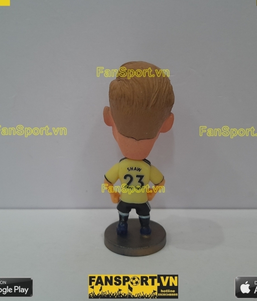 Tượng Luke Shaw 23 Manchester United 2019-2020 third yellow soccerwe