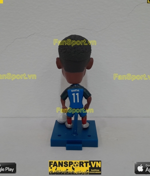 Tượng Anthony Martial 11 France 2016 2017 2018 home blue soccerwe plus