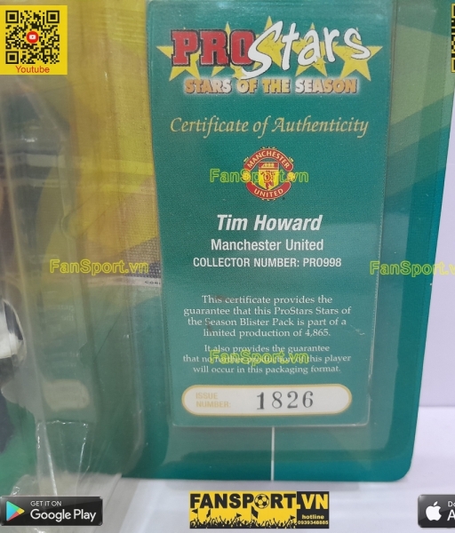Tượng Howard 14 Manchester United 2003 2004 corinthian PRO998 prostars