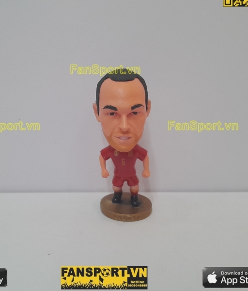 Tượng Andres Iniesta 6 Spain 2014 2015 home red kodoto