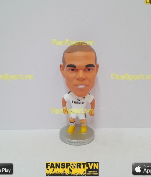 Tượng Pepe 3 Real Madrid 2014-2015 home white kodoto mô hình cầu thủ