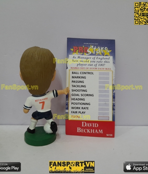 Tượng David Beckham 7 England 1999 2000 2001 home corinthian PRO196