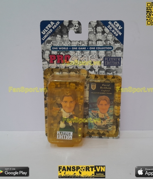 Tượng Beckham 7 England 1999 2000 2001 home corinthian PRO282 platinum