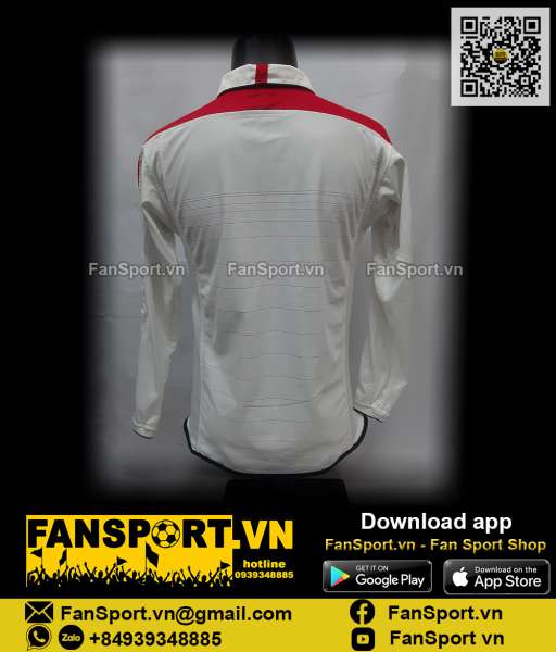 Áo đấu England 2003-2004-2005 home shirt jersey white long sleeves