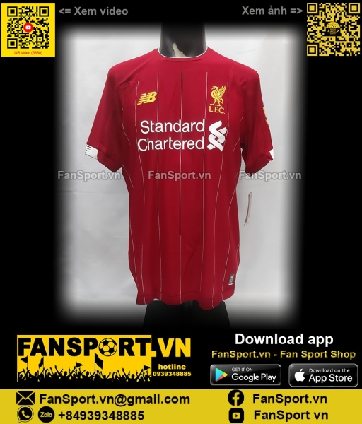 Áo đấu Liverpool 2019 2020 home red shirt jersey MT930000 New Balance