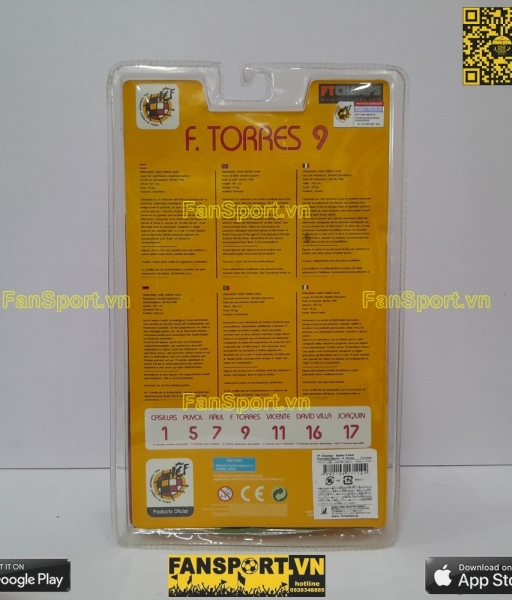 Tượng Fernando Torres 9 Spain 2005 2006 2007 home FT Champs 15cm