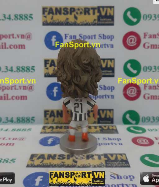 Tượng Andrea Pirlo 21 Juventus 2015-2016 home white black kodoto