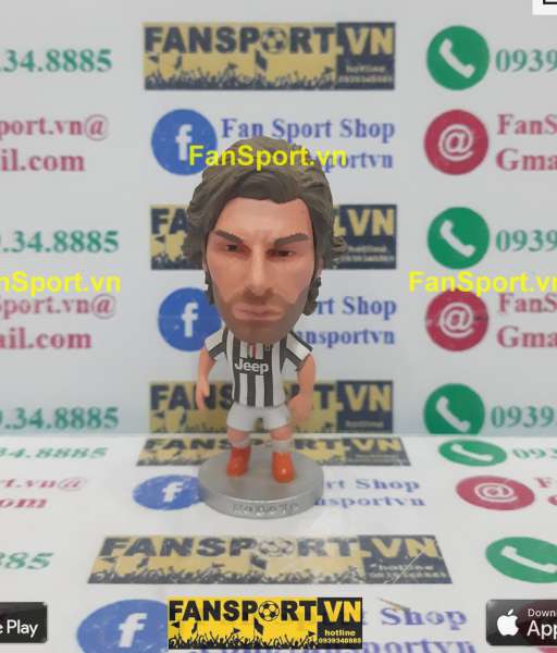Tượng Andrea Pirlo 21 Juventus 2015-2016 home white black kodoto