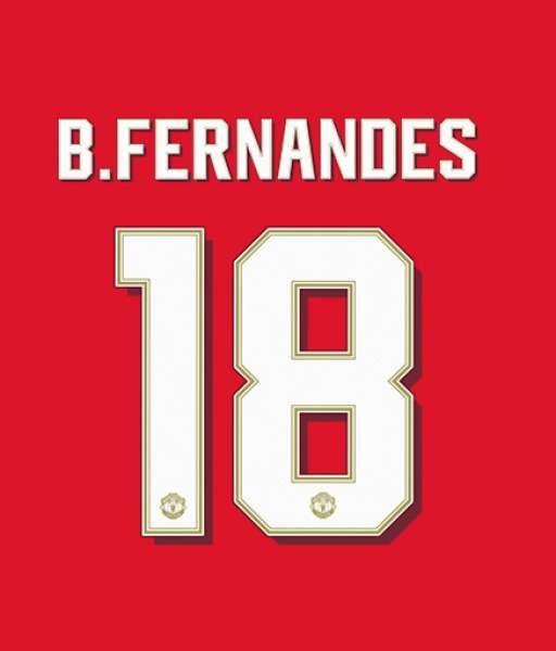 Nameset B.Fernandes 18 Manchester United Cup 2019 2020 home SportingID
