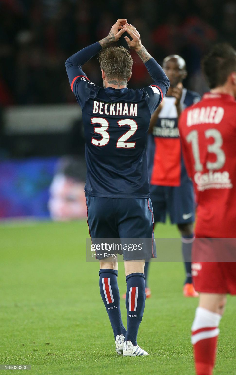 Áo đấu Beckham 32 PSG 2013-2014 home shirt jersey blue 544424 Nike