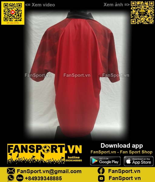 Áo đấu Manchester United 1996-1997-1998 home shirt jersey red Umbro