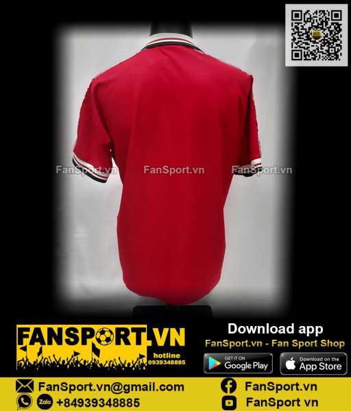 Áo đấu Manchester United 1998-1999-2000 home shirt jersey red Umbro