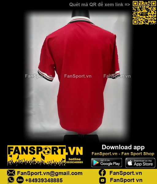 Áo đấu Manchester United 1998-1999-2000 home shirt jersey red Umbro