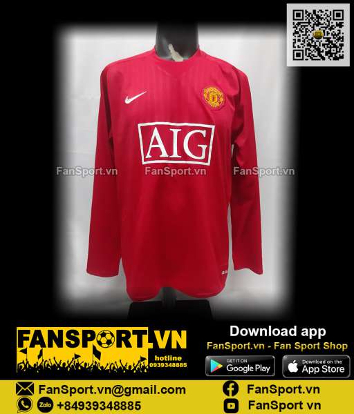 Áo Ronaldo 7 Manchester United 2007 2008 2009 home shirt jersey 237925