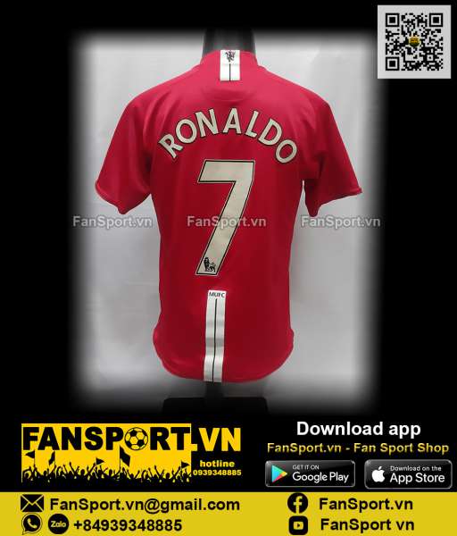 Áo Ronaldo Manchester United 2007 2008 2009 home shirt jersey 237924