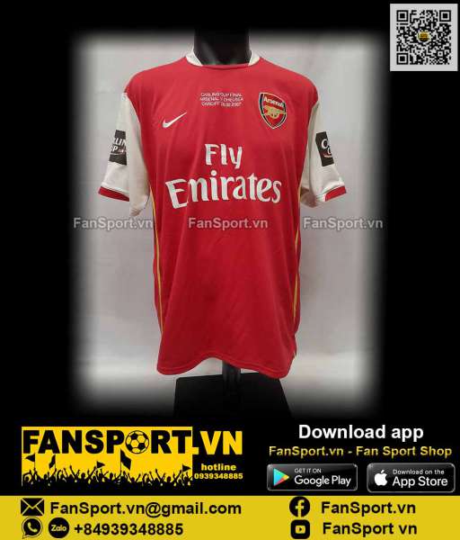 Áo Arsenal League Cup Final 2007 home shirt jersey red 146769 Nike