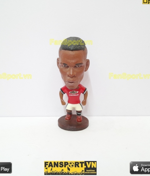 Tuợng Paul Pogba 6 Manchester United 2017-2018 home red soccerwe