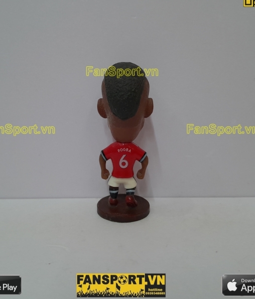 Tuợng Paul Pogba 6 Manchester United 2017-2018 home red soccerwe