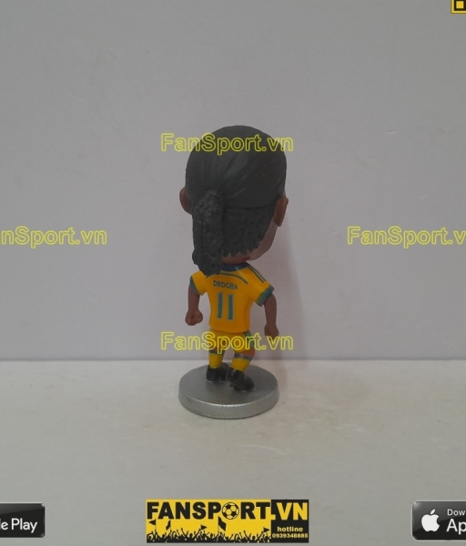 Tượng Didier Drogba 11 Chelsea 2014-2015 away yellow kodoto vàng