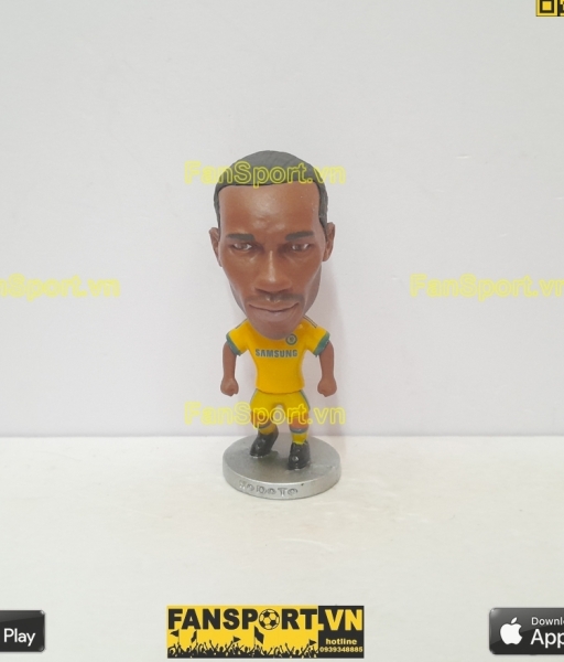 Tượng Didier Drogba 11 Chelsea 2014-2015 away yellow kodoto vàng