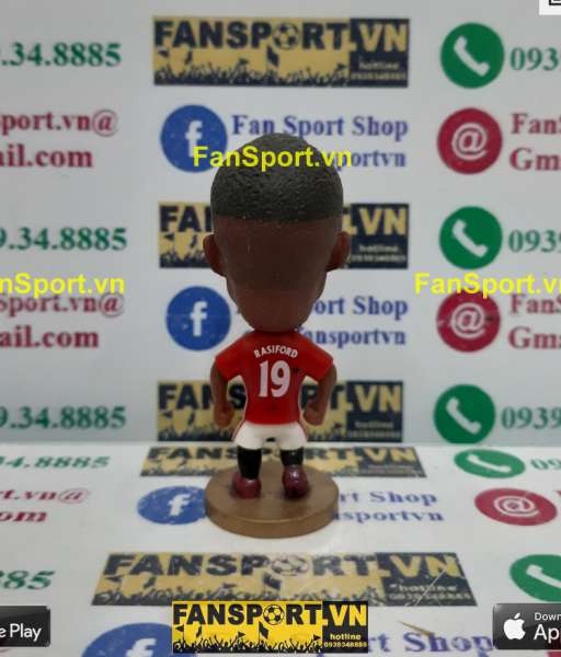 Tượng Marcus Rashford 19 Manchester United 2016 2017 home red soccerwe