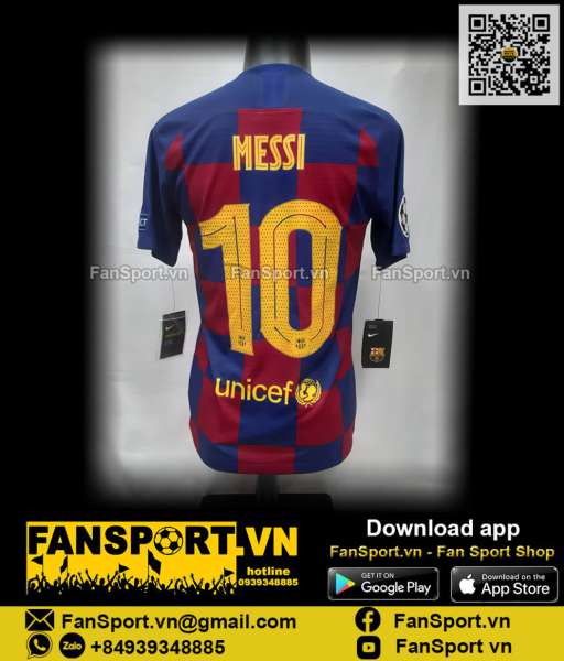 Áo Messi 10 Barcelona 2019 2020 home shirt jersey Vaporknit authentic