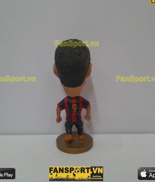 Tượng cầu thủ Luis Suarez 9 Barcelona 2014-2015 home red blue kodoto