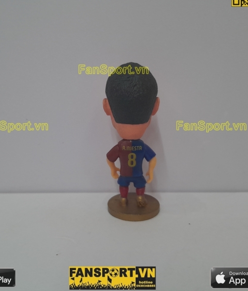 Tượng Andres Iniesta 8 Barcelona 2008 2009 home red blue soccerwe