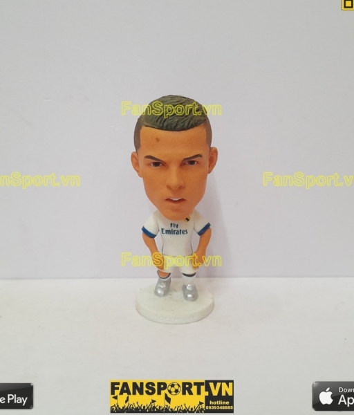 Tượng Cristiano Ronaldo 7 Real Madrid 2016-2017 home white soccerwe