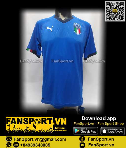 Áo đấu Italy 2017 2018 2019 2020 home shirt jersey blue 752281 Puma