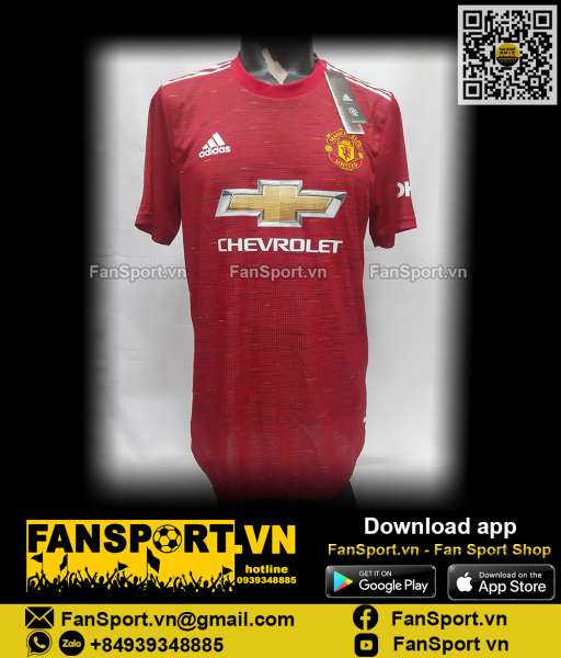 Áo Manchester United 2020 2021 home shirt jersey red GC7957 authentic