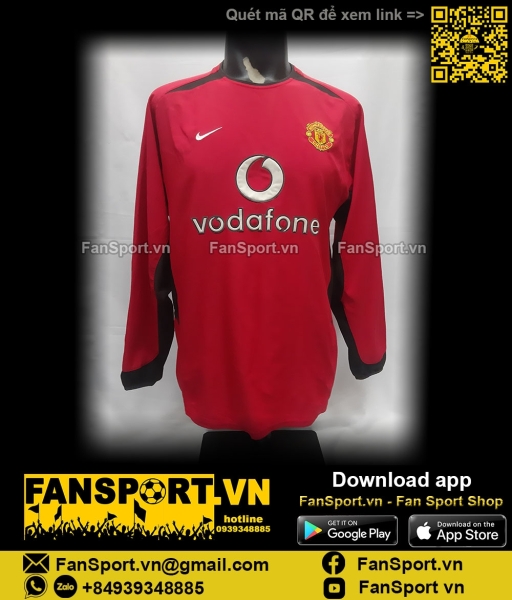 Áo đấu Manchester United 2002 2003 2004 home shirt jersey 184948 Nike
