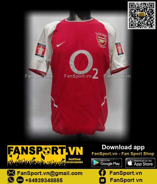 Áo Arsenal FA Cup Final 2003 home shirt jersey 2002 2004 Nike 184985
