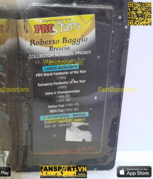 Tượng Baggio 10 Brescia 2002 2003 away white corinthian PRO823 prostar