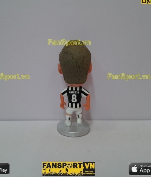 Tượng Claudio Marchisio 8 Juventus 2013 2014 home white black kodoto