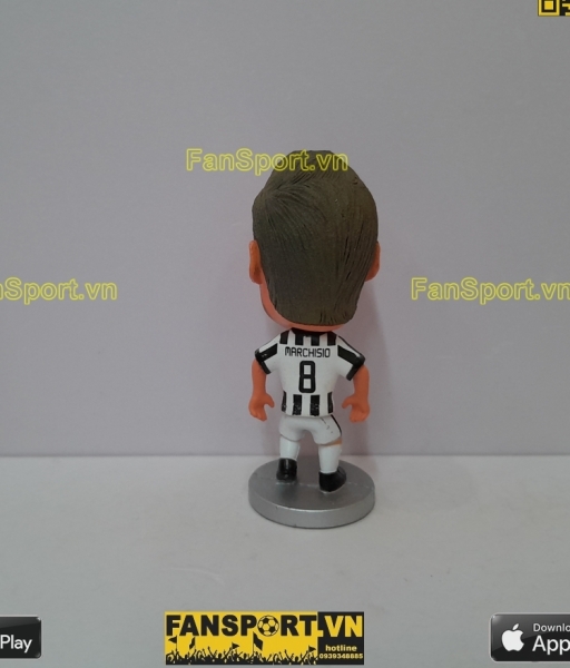 Tượng Claudio Marchisio 8 Juventus 2014 2015 home white black kodoto