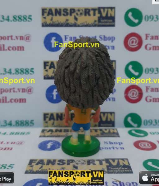 Tượng David Luiz 4 Brazil 2014 2015 2016 home yellow kodoto