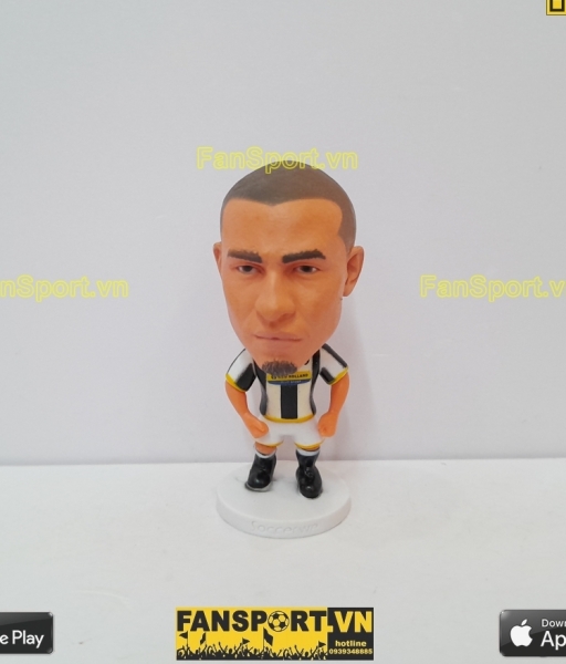 Tượng David Trezeguet 17 Juventus 2008 2009 home white black soccerwe