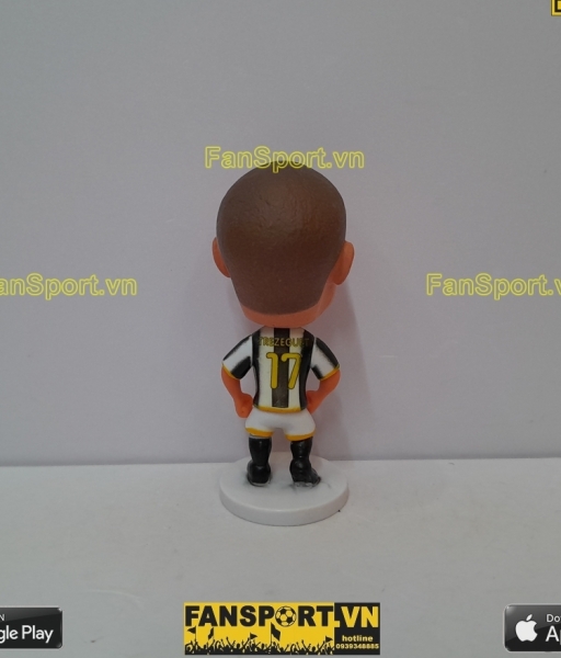 Tượng David Trezeguet 17 Juventus 2008 2009 home white black soccerwe