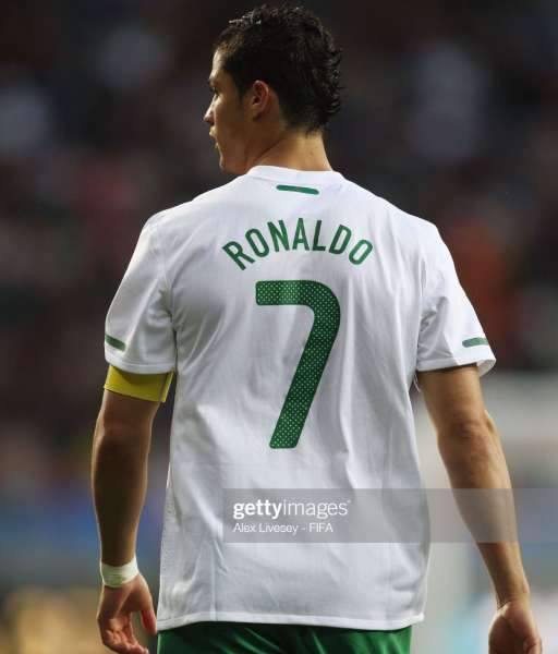 Nameset Ronaldo 7 Portugal 2010 2011 2012 away official Bồ Đào Nha